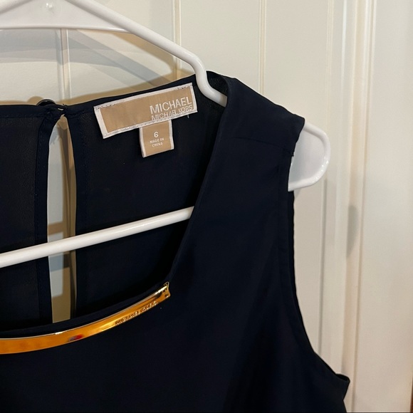 Navy Michael Kors Shell Top - Size 6 - Picture 3 of 5